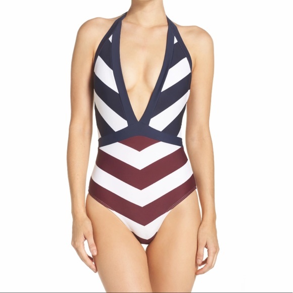 Ted Baker Chevron One Piece Swimsuit